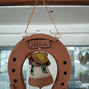 Pottery souvenir Horseshoe and bell 4